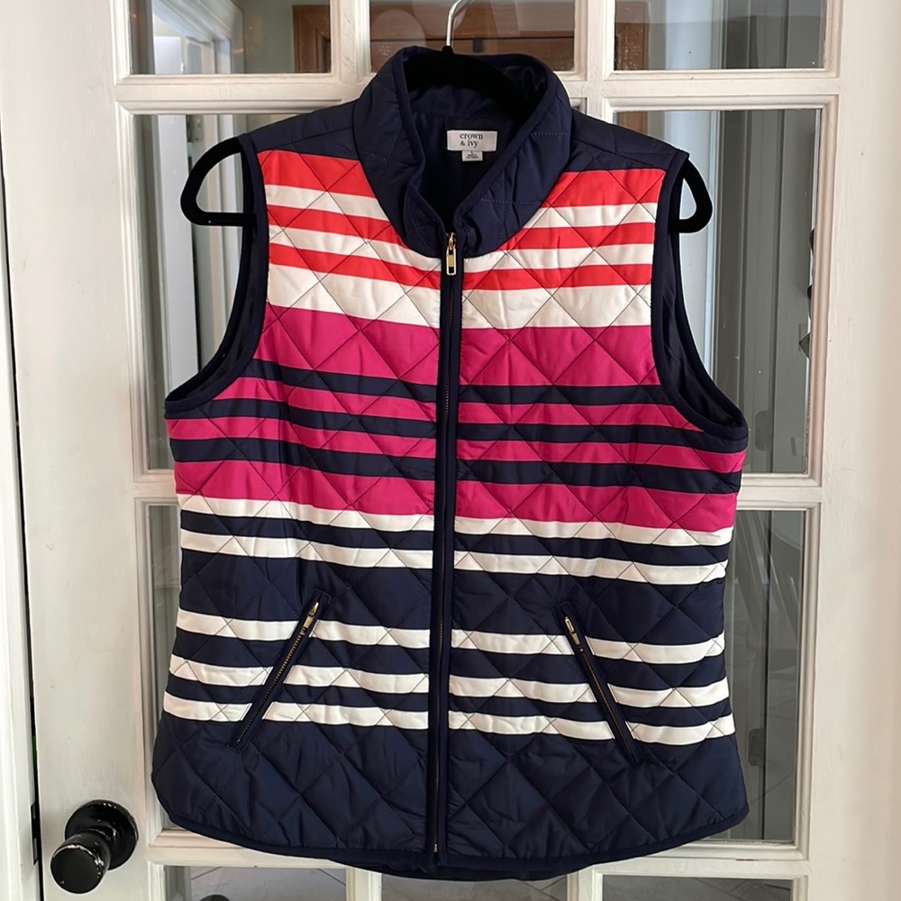 Crown and Ivy Striped Vest